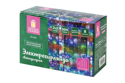 Лот: 23662952. Фото: 1. Электрогирлянда Hoff Занавес. Гирлянды, шарики, новогодние аксессуары
