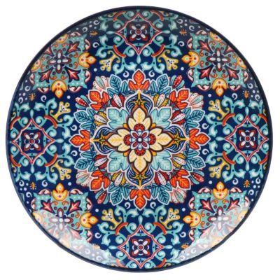 Лот: 25654366. Фото: 1. Блюдо керамика, 4.5х25 см, синее... Тарелки, блюда, салатники