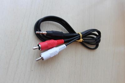 Лот: 7070921. Фото: 1. Кабель аудио 2x RCA male to Jack... Шнуры, кабели, разъёмы