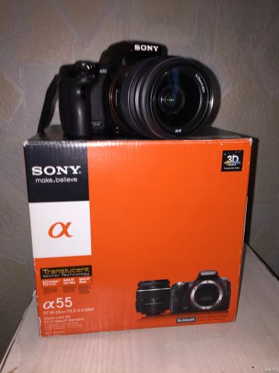 Лот: 12807481. Фото: 1. Зеркальная камера Sony Alpha SLT-A55VL... Цифровые зеркальные