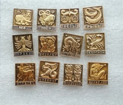Лот: 25798056. Фото: 1. Значки Знаки Зодиака (красноярский... Сувенирные