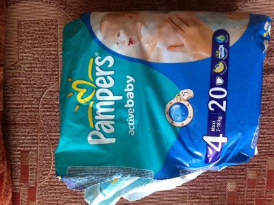Лот: 3053002. Фото: 1. Вскрытая упаковка Pampers 18 шт. Детская гигиена