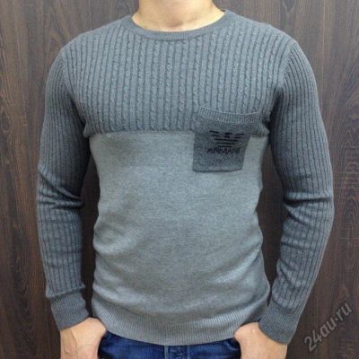 Лот: 5967372. Фото: 1. Кофта Armani серая р-р 48. Свитеры, толстовки, худи