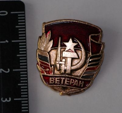 Лот: 11467105. Фото: 1. Значок: Ветеран. 9Пл. (9 мая). Сувенирные