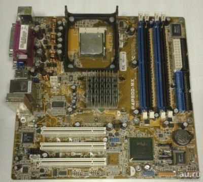 Лот: 9214359. Фото: 1. Материнская плата Asus P4P800-MX... Материнские платы