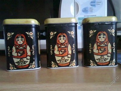Лот: 2449038. Фото: 1. Три пустых баночки из под чая... Предметы интерьера и быта