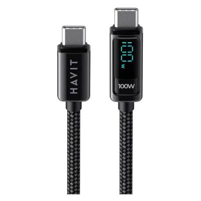 Лот: 24514795. Фото: 1. Кабель Havit USB Type-C, 5A, 2... Дата-кабели, переходники