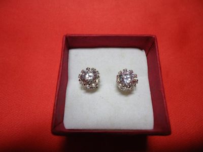 Лот: 3241185. Фото: 1. Серьги гвоздики серебро 925 пробы... Серьги, каффы