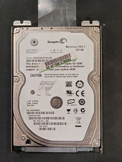 Лот: 25538428. Фото: 1. Жесткий диск Hdd 2.5 320gb Seagate... Жёсткие диски (HDD)