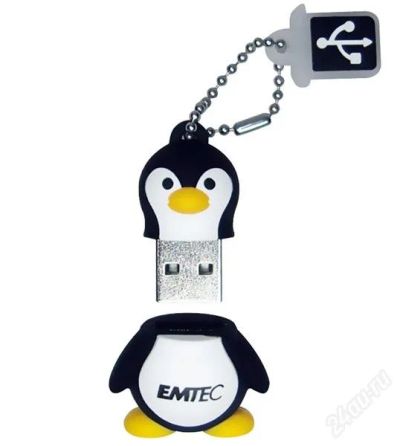 Лот: 2578352. Фото: 1. флешка usb 8gb emtec penguin. USB-флеш карты