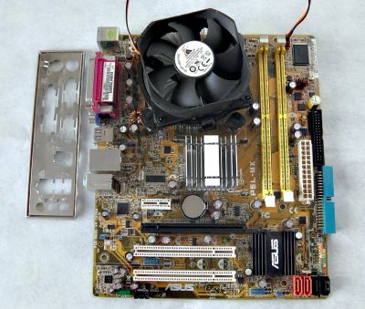 Лот: 11014073. Фото: 1. Плата Asus P5L-mx, + двухъядерный... Материнские платы