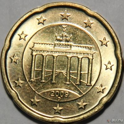 Лот: 8965583. Фото: 1. 20 евроцентов. Германия. Бранденбургские... Германия и Австрия