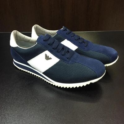 Лот: 7630738. Фото: 1. Кроссовки Armani синие. Кеды, кроссовки, слипоны