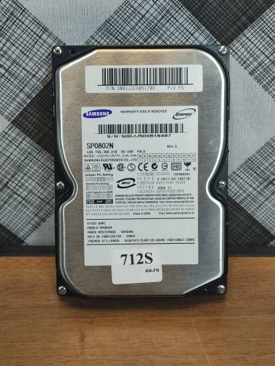 Лот: 19919273. Фото: 1. Жесткий диск IDE Samsung SP0802N... Жёсткие диски (HDD)