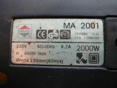Лот: 10573626. Фото: 1. ушм (болгарка) Sparke MA 2001... Электроинструмент