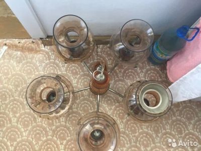 Лот: 15808538. Фото: 1. люстра времен С.С.С.Р. , пяти... Другое освещение