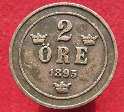 Лот: 16485499. Фото: 1. Швеция 2 эре, 1895г. Король Оскар... Европа