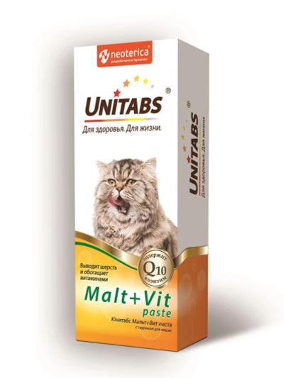 Лот: 18862990. Фото: 1. Unitabs (Юнитабс) мальт+вит паста... Косметика для животных