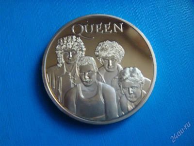Лот: 2431796. Фото: 1. Коллекционная монета "Queen"-позолота... Другое (монеты)