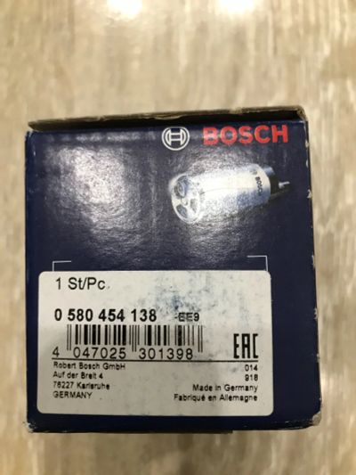 Лот: 17478966. Фото: 1. Бензонасос Bosch 0580454138. Топливная система