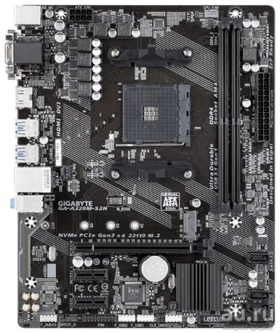 Лот: 18329095. Фото: 1. Gigabyte GA-A320M-S2H V2 GA-A320M-S2H... Материнские платы