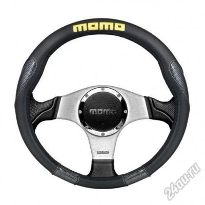 Лот: 5592865. Фото: 1. Кожаная оплётка MOMO-305 BK/carbone... Чехлы, коврики, оплетки руля