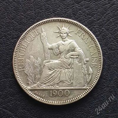 Лот: 1702606. Фото: 1. Пиастр 1900 г.,Французский Индокитай... Азия