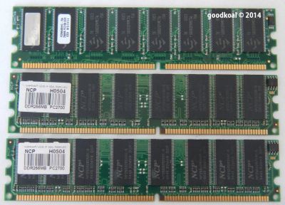 Лот: 4267160. Фото: 1. 3 планки памяти DDR по 256 Mb... Оперативная память