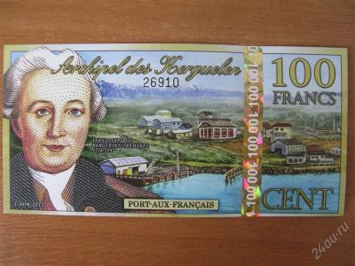 Лот: 2518246. Фото: 1. Кергелен Архипелаг. 100 франков... Другое (банкноты)
