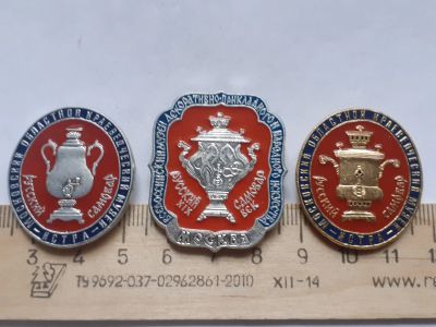 Лот: 18273052. Фото: 1. ( №11525) значки Русские самовары... Сувенирные