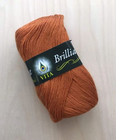 Лот: 21773691. Фото: 1. Пряжа VITA Brilliant , 45% шерсть... Ткани, нитки, пряжа
