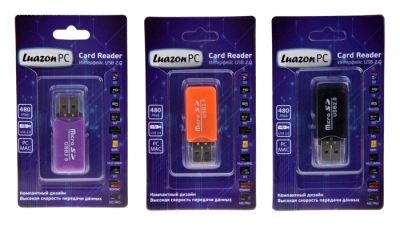 Лот: 6925620. Фото: 1. Картридер Luazon USB для карт... Картридеры
