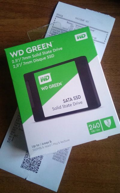 Лот: 16336667. Фото: 1. SSD WD Green 240GB 2.5" (WDS240G2G0A... SSD-накопители