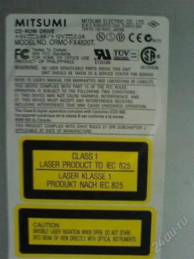 Лот: 898219. Фото: 1. Подпаленный CD-ROM Mitsumi CRMC-FX4820T... Приводы CD, DVD, BR, FDD