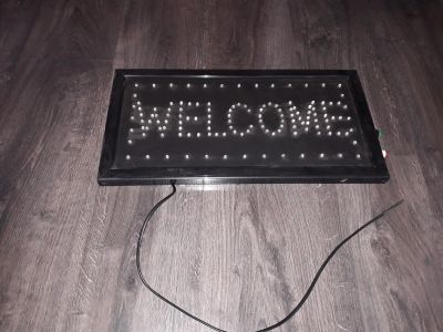 Лот: 14803000. Фото: 1. Вывеска светящаяся - Welcome👍. Рекламные материалы и оборудование