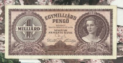 Лот: 17459888. Фото: 1. Венгрия 1000000000 пенго 1946... Европа