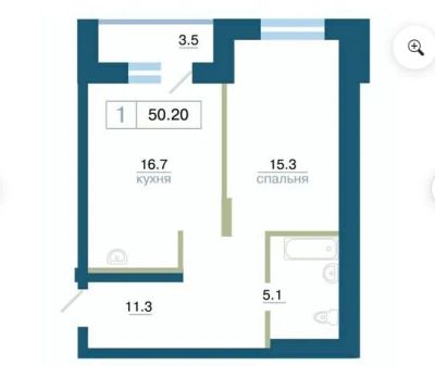 Лот: 20844360. Фото: 1. Продам 1-комн. квартиру в ипотеку... Квартиры, студии