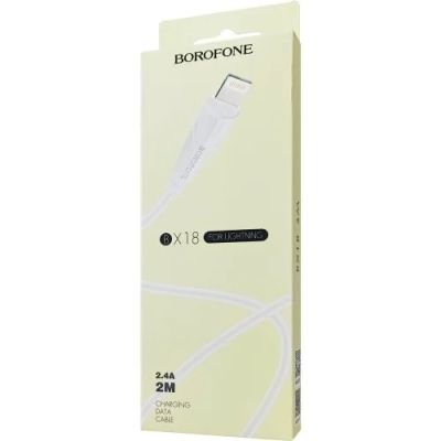 Лот: 18347149. Фото: 1. Дата-кабель Borofone BX18 Lightning... Дата-кабели, переходники