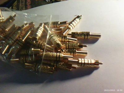 Лот: 3405800. Фото: 1. тюльпан rca штекер золото. Разъёмы
