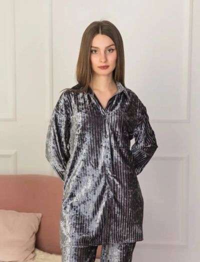 Лот: 25793025. Фото: 1. Рубашка новая, домашняя бархатная... Блузы, рубашки, водолазки