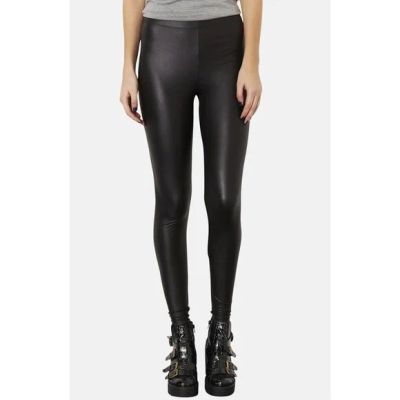 Лот: 14837613. Фото: 1. Леггинсы штаны кожаные Topshop. Брюки, шорты