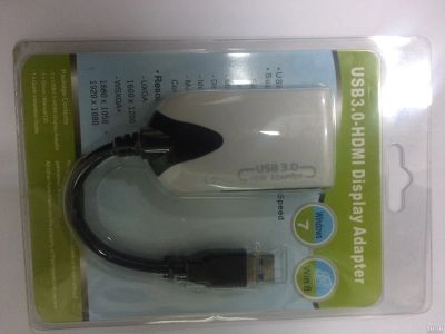 Лот: 13043052. Фото: 1. USB 3.0 to HDMI Кабель-адаптер. Платы расширения, контроллеры, доп. порты