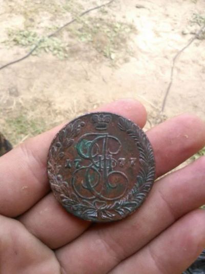 Лот: 7090824. Фото: 1. монета 1777 года 5 копеек времен... Россия до 1917 года