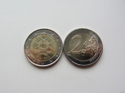 Лот: 14909797. Фото: 1. Мальта 2 евро 2014 " 200 лет полиции... Европа