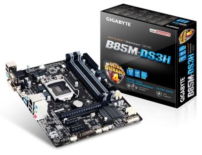 Лот: 4653929. Фото: 1. Мат.плата S1150 B85 Gigabyte GA-B85M-DS3H... Материнские платы