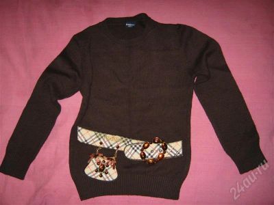 Лот: 214294. Фото: 1. Пуловер Burberry с аппликацией... Свитеры, толстовки, худи