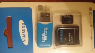 Лот: 4838176. Фото: 1. micro sd 64gb + картридер. Карты памяти