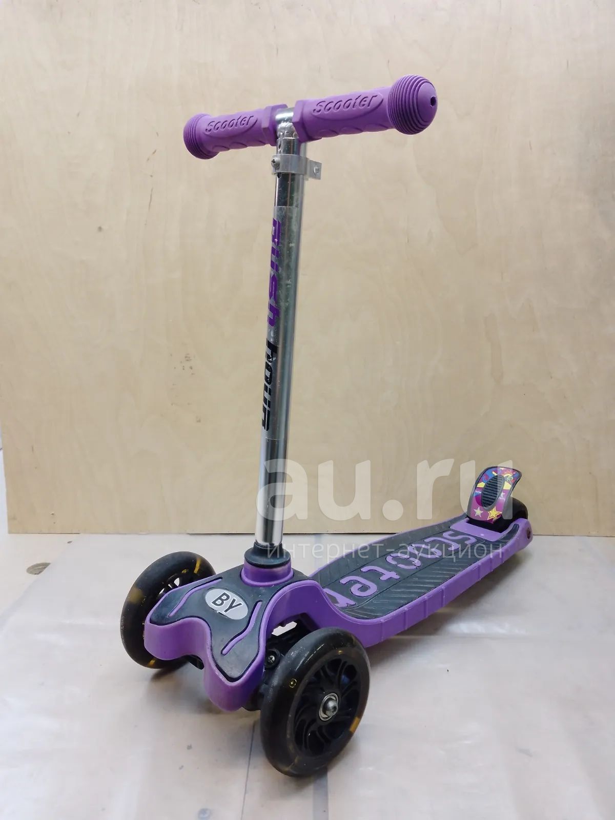 Самокат Scooter трехколесный. Цвет фиолетово-сиреневый. — купить в ...