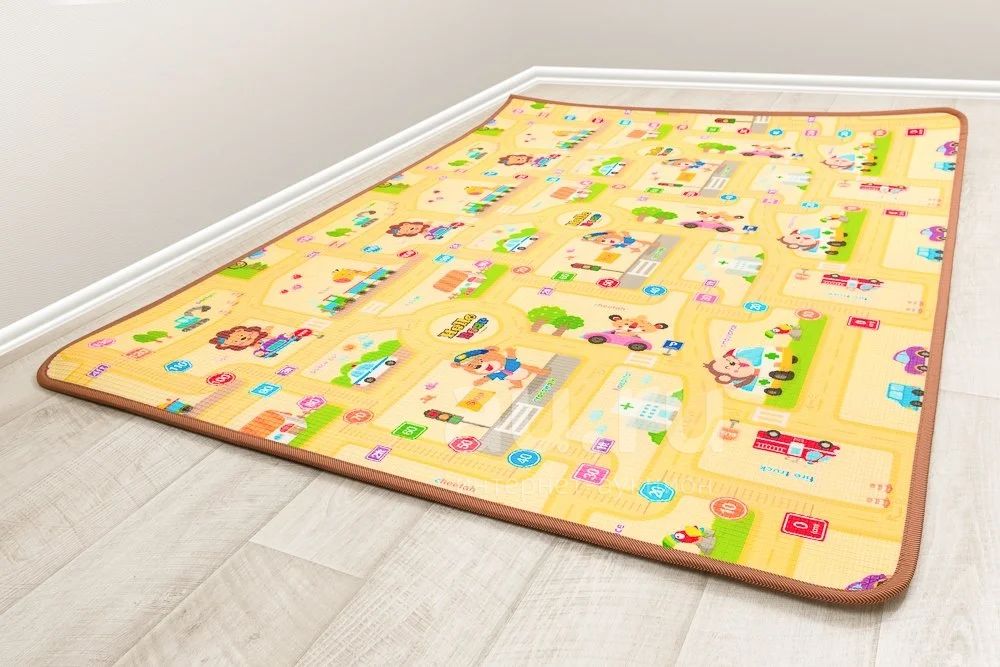 Игровой детский коврик "Котята и Веселый Город" 200х150x1 см.(Parklon ...