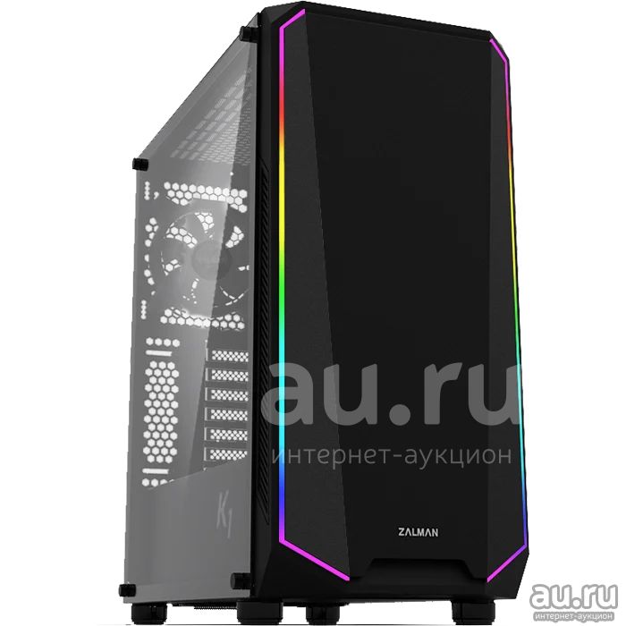Корпус Zalman K1 RGB design, черный без БП ATX 2x120mm 2xUSB2.0 1xUSB3 ...